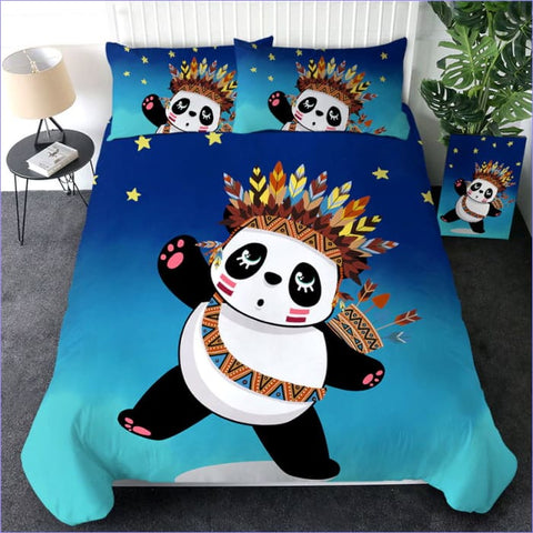 Housse de Couette Panda - Dans les Étoiles - 