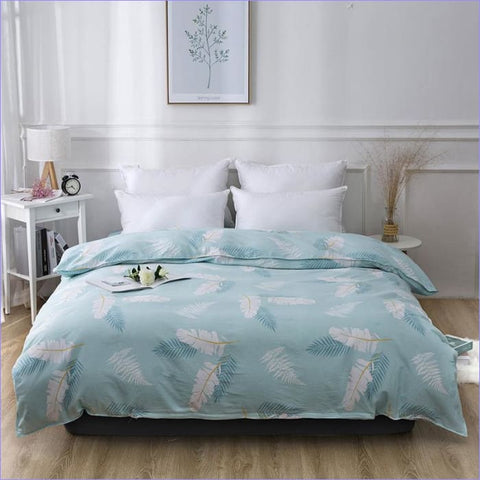 Housse De Couette 140x200 Cm Motif Paon Vert - Microfibre Réversible, 1 Taie D'oreiller 65x65 Cm | Fermeture Zip, Attaches D'angle, Lavable Machine - 4