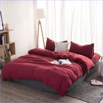 Housse de Couette Rouge Bordeaux - couettedouillette