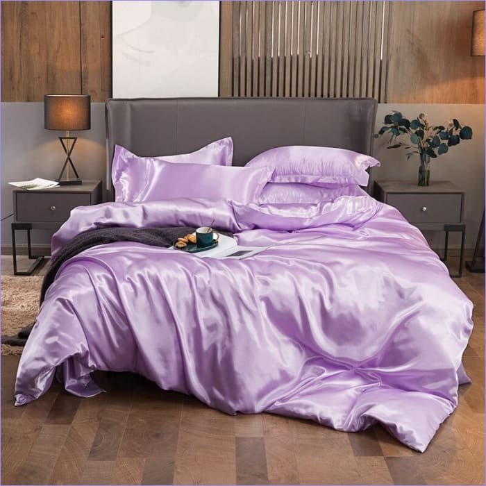 Housse De Couette Unie En Coton Lavé - Violet Parme - 280x240 Cm Coton 87419305 Housse De Couette Unie En Coton Lavé - Violet Parme - 280x240 Cm Coton 87419305